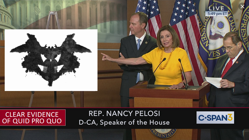 Democrats displaying an ink blot.