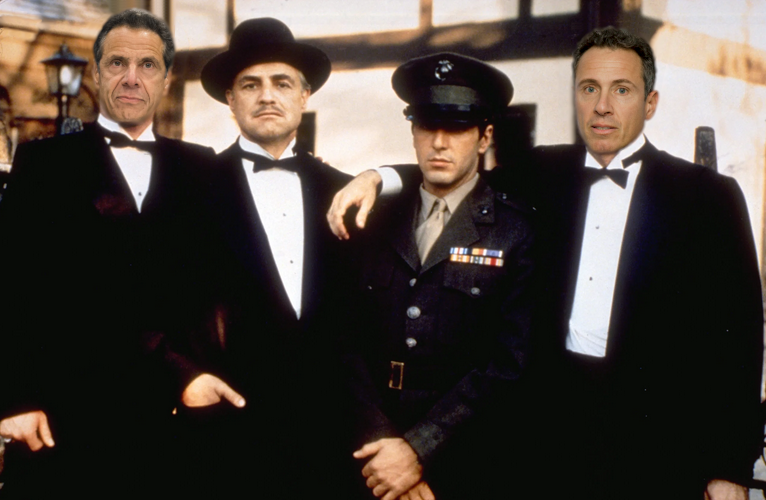 Godfather Family picture photoshopped to have the Cuomo brothers in it.