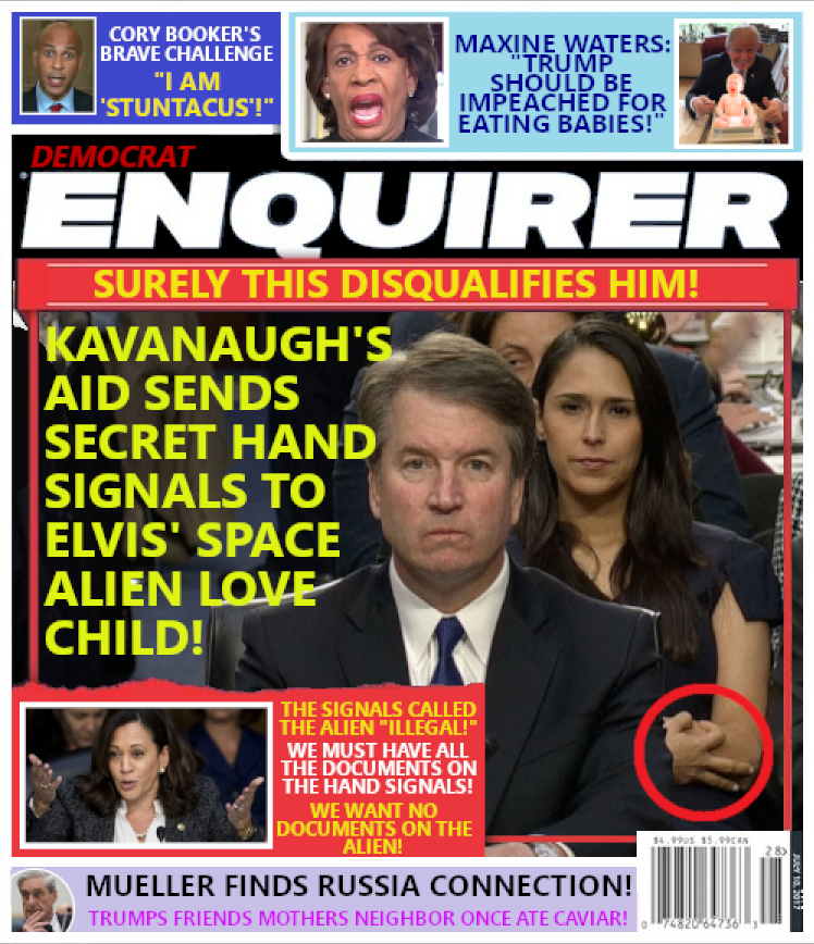 Magazine cover:  Kavanaugh's Aid Giving Hand Signals