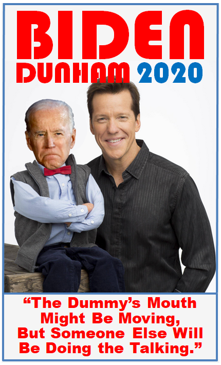 A Biden/Dunham 2020 campaign poster