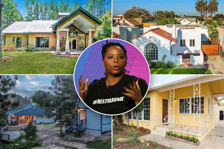 BLM co-founder Patrisse Cullors and her four new houses.
