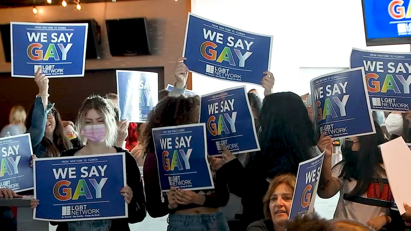 People Protesting the 'Don't Say Gay' Bill