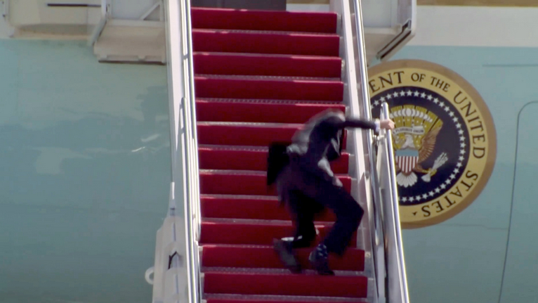 Biden Falling Down Stairs