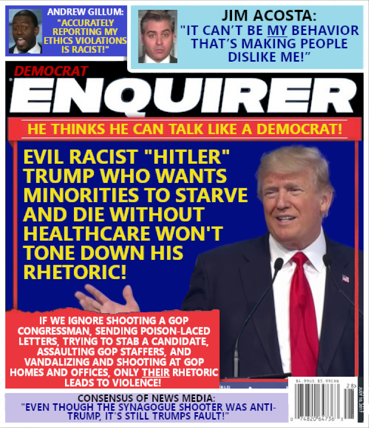 Magazine Cover:  Trump Speaks Like a Democrat