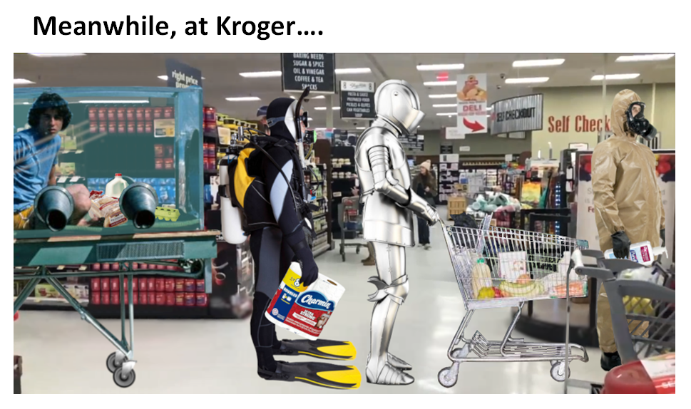People shopping at Kroger